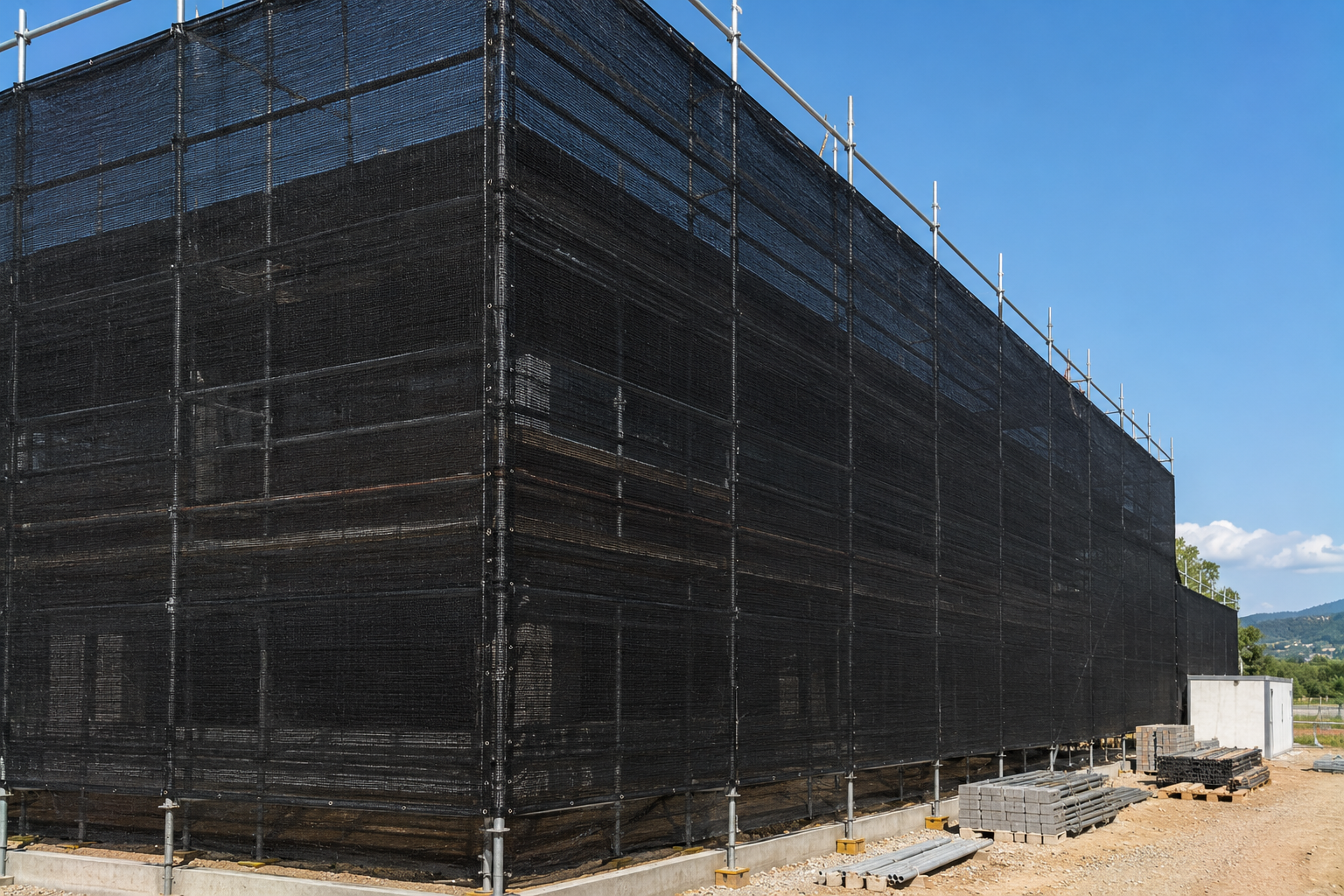 Rollo de Malla de Construcción Azul — 13 ft x 328 ft